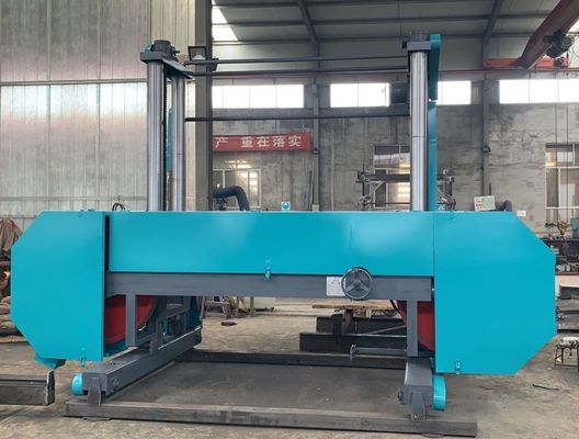 Double Column Horizontal Wood Band Sawing Machine MJ2500 Heavy Duty Bandsaw Mill