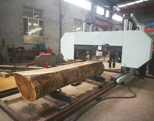 China Horizontal Band Sawmill Heavy Duty Band Saw Machine Large Log Sawmill With Interter Feeding