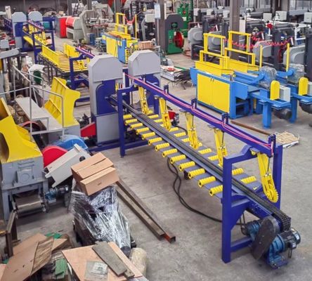 Automatic Vertical Twin Band Saw Mills Production Line For Log Cutting