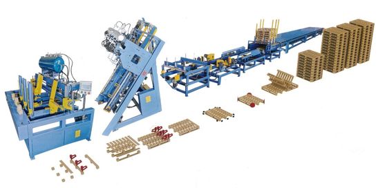 Factory price automatic wood pallet nailing machine Euro pallet production line Wood stringer pallet making machine