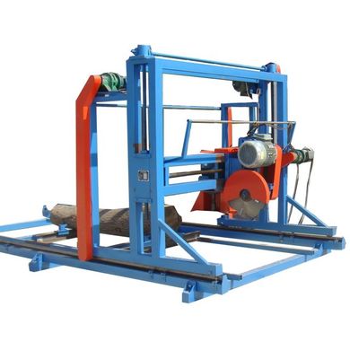 Angle Swing Blade Saw Double Blades Circular Saw , Square Wood Cutting Circular Sawmill Machine