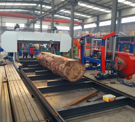 Double Column Horizontal Wood Band Sawing Machine MJ2500 Heavy Duty Bandsaw Mill