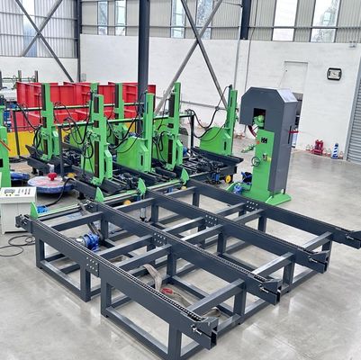 CNC Hydraulic Vertical Sawmill Machine MJ3212B Automatic Bandsaw with Log Carriage 1250mm Wheel 45KW Motor
