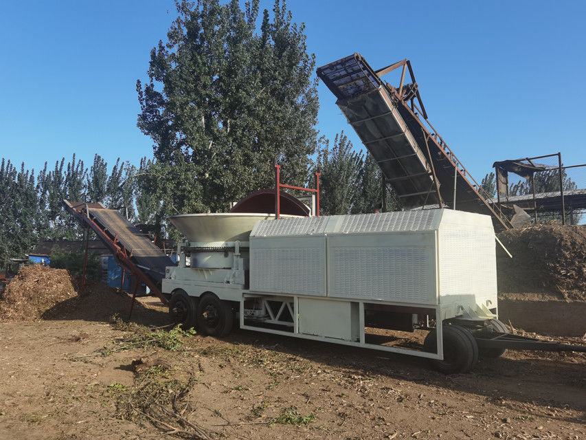 Wood Chipper Tub Grinder Large Roots Shredder With Hydraulic Conveyor