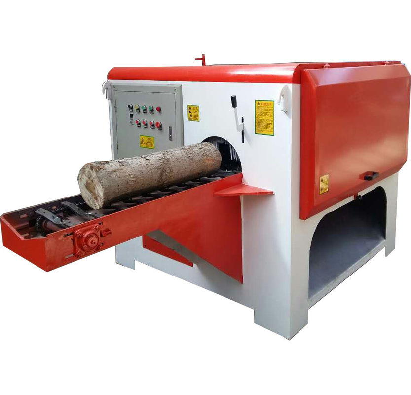 Round log cutting multiple rip saw machine, multi blade circular saw rip saw wood cutting machine