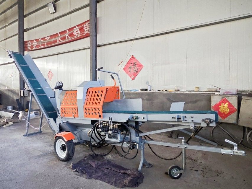 Agricultural Woodworking Log Splitter With 15HP Gasoline Engine And Saw Motor 4800rpm