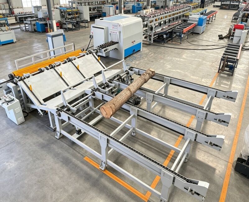 High-Efficiency Log Multi-Rip Saw Production Line | 250-500mm Large Diameter Wood Processing Plant | 120m³/8h Capacity