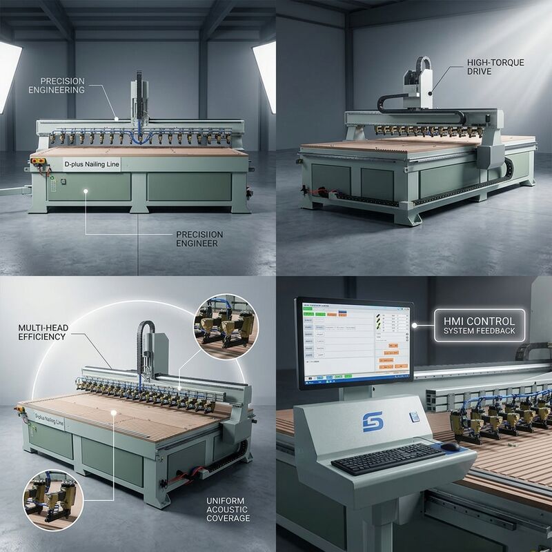 SHDJ2700H Automatic Acoustic Panel Nailing Machine for Wood Slat Wall Sound Insulation Panels