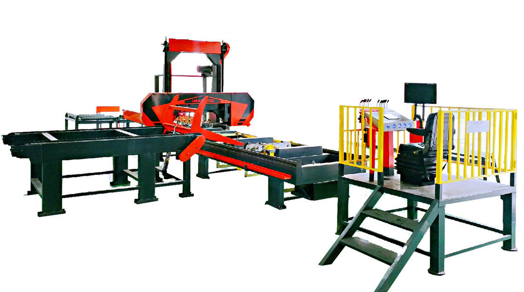 Automatic Horizontal Wood Band Saw Mill, Hydraulic Log Cutting Sawmill Horizontal Bandsaw