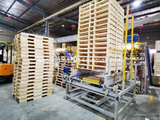 Automatische Palettenbaumaschine Euro Sägemehlblöcke Palettennagelmaschine EURO Holzpalettennagelmaschine