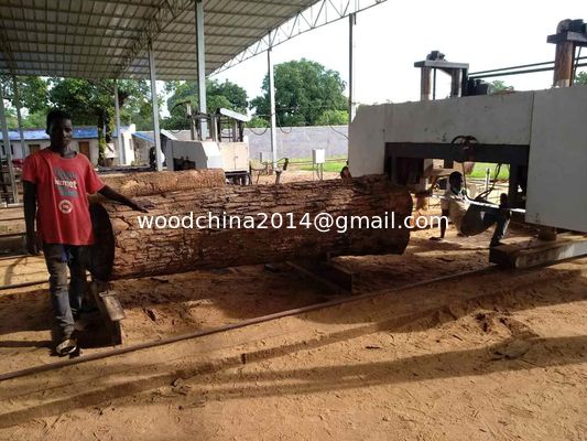 Dia 2500mm CNC Horizontale automatische Holzbandsäge Maschine Bandsäge für afrikanische Holzschneiden