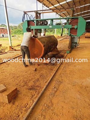 China Horizontal Band Sawmill Heavy Duty Band Saw Machine Large Log Sawmill With Interter Feeding