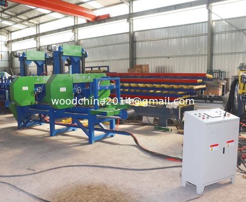 Automatische vertikale Zwillingsblatt-Säge Bandsäge Mühle Maschine für Holzbearbeitung Maschinen Säge