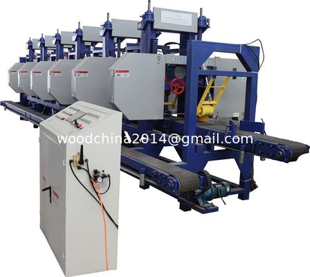 Maschine für das Sägen mit mehreren Klingen 2 3 4 5 6 Köpfe Horizontale Resaw Bandsäge