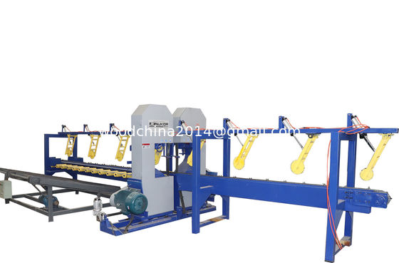 CNC-Holzsägemaschine Zwillingsvertikalbandsägemaschine Holzschneidestamm Sägemühle zum Verkauf