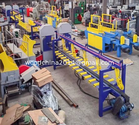 Automatisches vertikales Doppelband sah Mills Production Line For Log-Ausschnitt