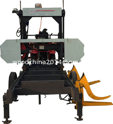 Tragbare hydraulische Holzsägemaschine zum Schneiden von Hartholzstämmen mit Stammbeladung