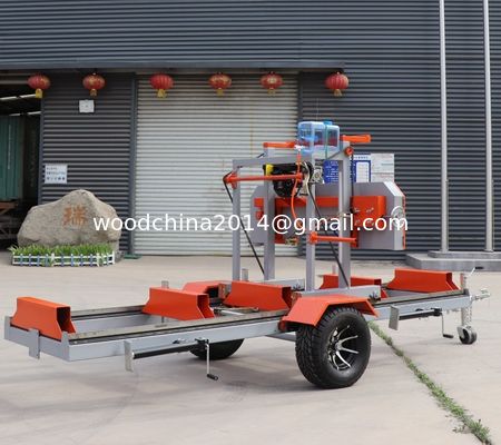 9 PS Benzinmotor Portable Horizontal Band Sawmill Diesel Mobilband Sawmill
