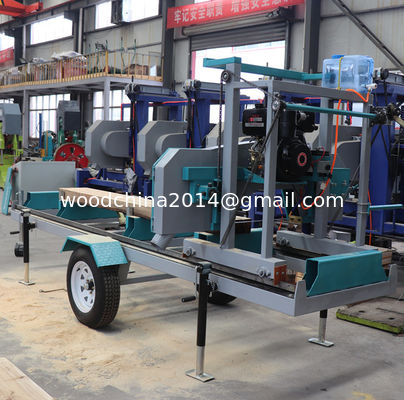 9 PS Benzinmotor Portable Horizontal Band Sawmill Diesel Mobilband Sawmill