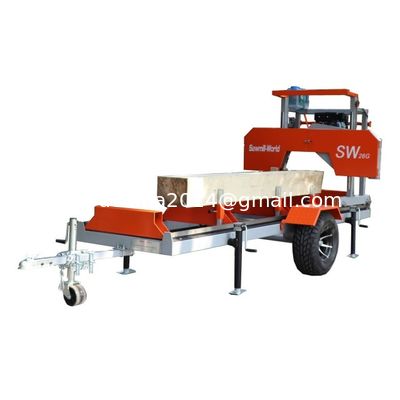 9 PS Benzinmotor Portable Horizontal Band Sawmill Diesel Mobilband Sawmill
