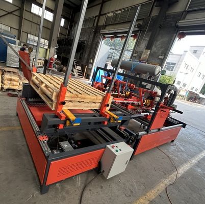 Holzstringer-Palettenblockmaschine, Palettennagelmaschine