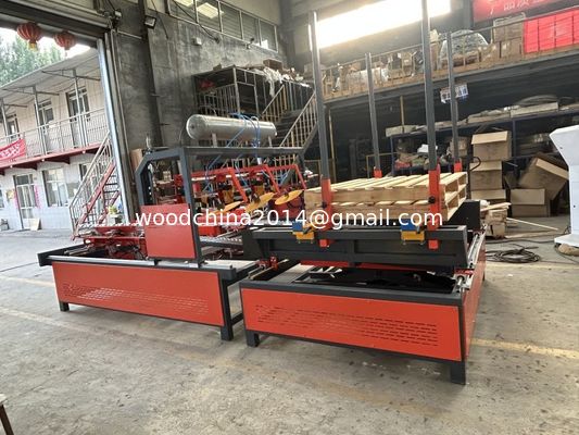 Halbautomatische hölzerne Palette, die Maschine mit hölzerner Palette Palletizer nagelt Maschine nagelt