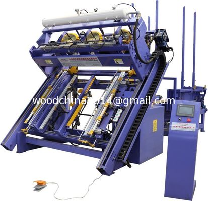 Holzstringer-Palettenblockmaschine, Palettennagelmaschine