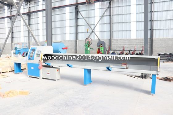 Holzpalettenmaschine Automatische Planken abgeschnittenen Sägemaschine Siemens PLC Touchscreen