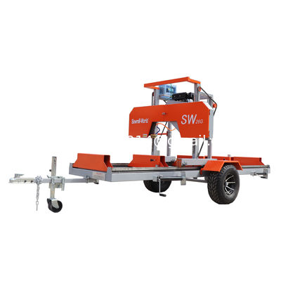 36 Zoll bis 60 Zoll tragbare horizontale Band Sägemühle mit Anhänger Holz Sägemühle Maschine