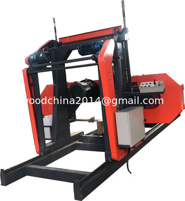 Holzbearbeitung Sägemühle Maschine Holz tragbare Sägemühle, automatische horizontale Bandsäge mit Inverterzufuhr