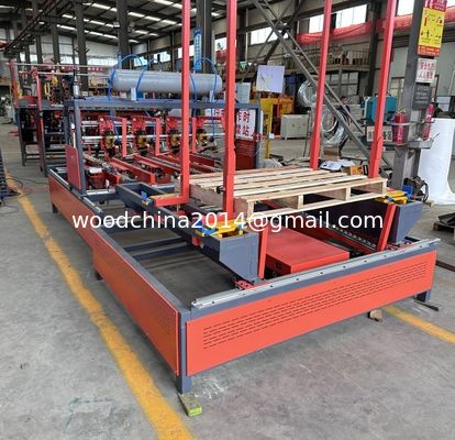 Halbautomatische horizontale Holzstringer-Palettenherstellmaschine Palettennagelmaschine