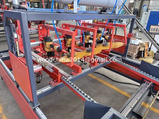 Halbautomatische horizontale Holzstringer-Palettenherstellmaschine Palettennagelmaschine