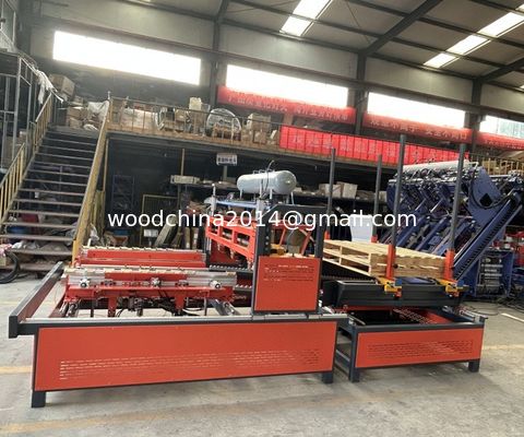 Halbautomatische horizontale Holzstringer-Palettenherstellmaschine Palettennagelmaschine