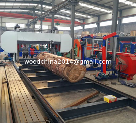 Doppelkolumnen-Horizontale Holzbandsäge-Maschine MJ2500 Schwerlastbandsäge-Mühle