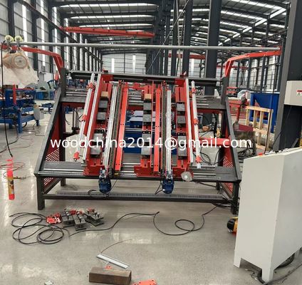 Halbautomatische Holzpaletten Nagelmaschine / Euro-Block-Paletten-Produktionslinie