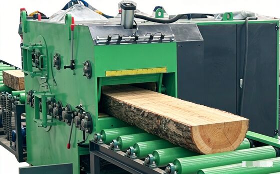 Schwere Mehrblattkreissäge mit einstellbarer Vorschubgeschwindigkeit | Max. 600 mm Einlaufbreite