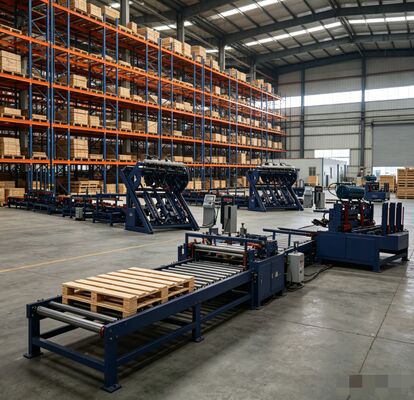 EPAL-Europäische Standard-Produktionslinie für automatische Holzpaletten mit hoher Effizienz.