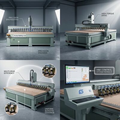 SHDJ2700H Automatische Akustikplatten-Nagelmaschine für Holzlattenwand-Schallschutzplatten