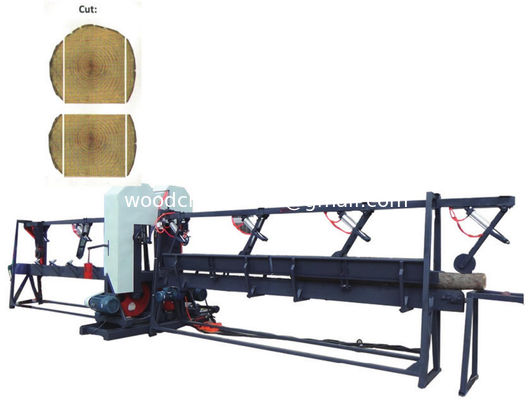 Automatisches vertikales Doppelband sah Mills Production Line For Log-Ausschnitt