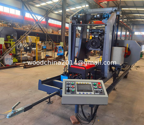 Tragbare hydraulische Holzsägemaschine zum Schneiden von Hartholzstämmen mit Stammbeladung