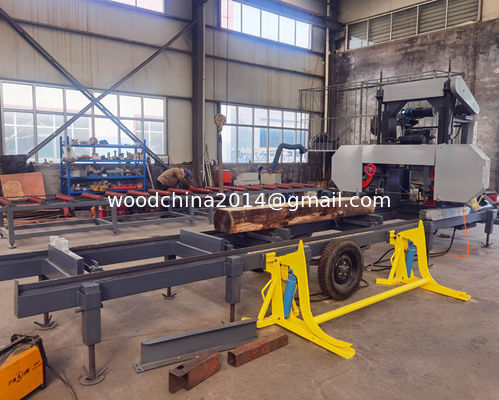 Tragbare hydraulische Holzsägemaschine zum Schneiden von Hartholzstämmen mit Stammbeladung